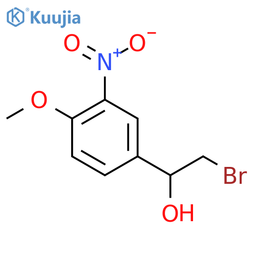 2-bromo-1-(4-methoxy-3-nitrophenyl)ethan-1-ol structure