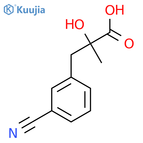 3-(3-cyanophenyl)-2-hydroxy-2-methylpropanoic acid structure