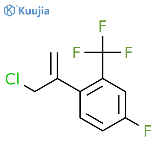 1-(3-chloroprop-1-en-2-yl)-4-fluoro-2-(trifluoromethyl)benzene structure
