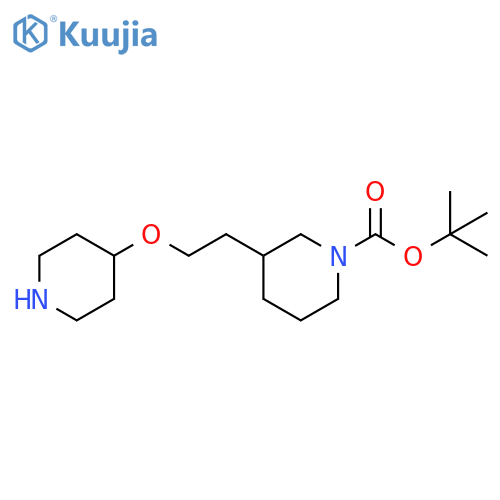 tert-butyl 3-2-(piperidin-4-yloxy)ethylpiperidine-1-carboxylate structure