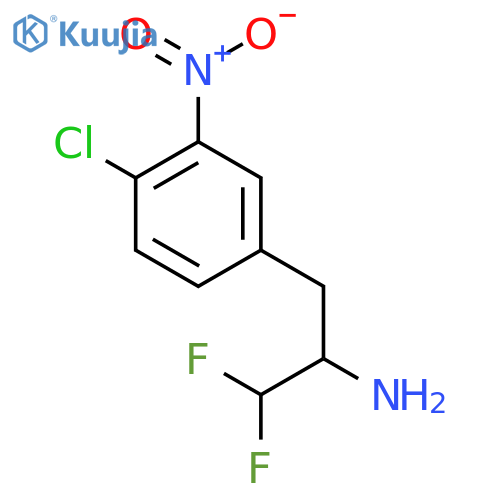 3-(4-chloro-3-nitrophenyl)-1,1-difluoropropan-2-amine structure