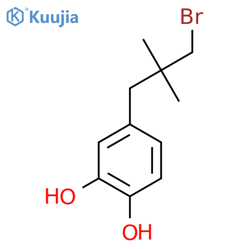 4-(3-Bromo-2,2-dimethylpropyl)benzene-1,2-diol structure