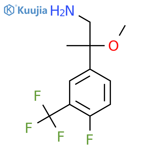 2-4-fluoro-3-(trifluoromethyl)phenyl-2-methoxypropan-1-amine structure