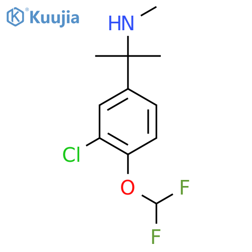 {2-3-chloro-4-(difluoromethoxy)phenylpropan-2-yl}(methyl)amine structure