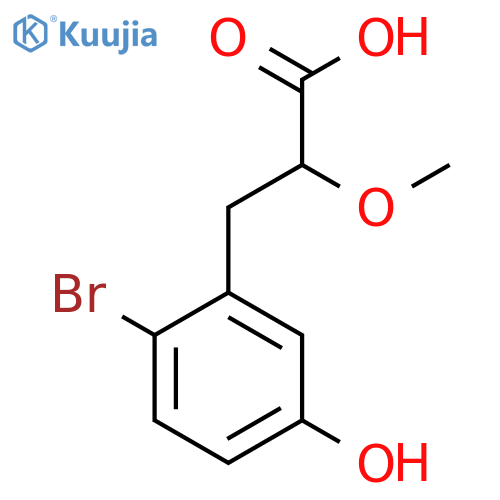 3-(2-bromo-5-hydroxyphenyl)-2-methoxypropanoic acid structure