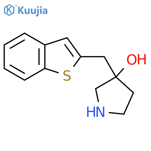 3-(1-benzothiophen-2-yl)methylpyrrolidin-3-ol structure