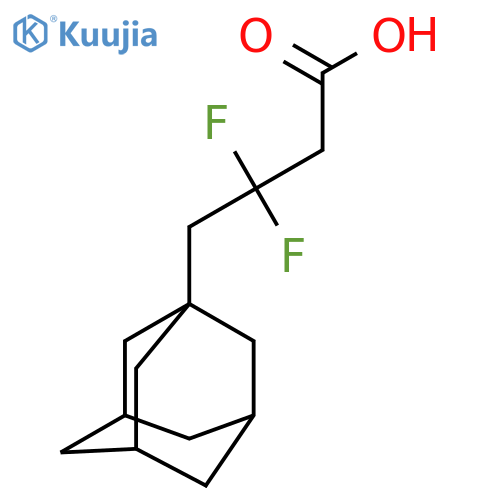 4-(adamantan-1-yl)-3,3-difluorobutanoic acid structure