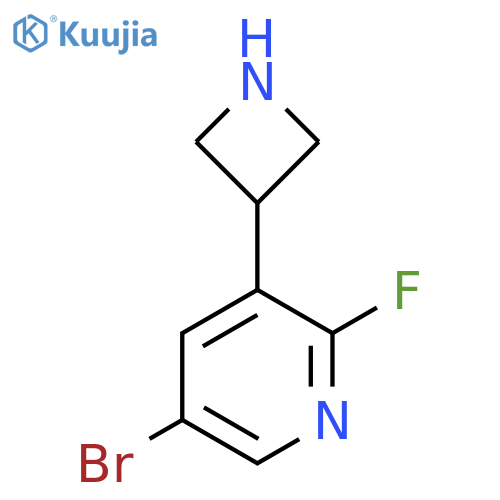 3-(azetidin-3-yl)-5-bromo-2-fluoropyridine structure