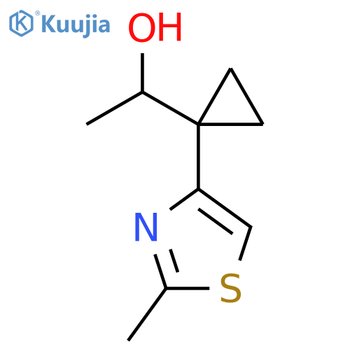 1-1-(2-methyl-1,3-thiazol-4-yl)cyclopropylethan-1-ol structure