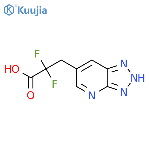 2,2-difluoro-3-{3H-1,2,3triazolo4,5-bpyridin-6-yl}propanoic acid structure