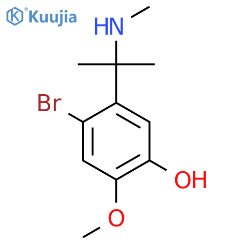 4-bromo-2-methoxy-5-2-(methylamino)propan-2-ylphenol structure