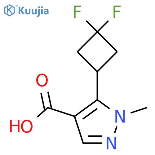 5-(3,3-difluorocyclobutyl)-1-methyl-1H-pyrazole-4-carboxylic acid structure