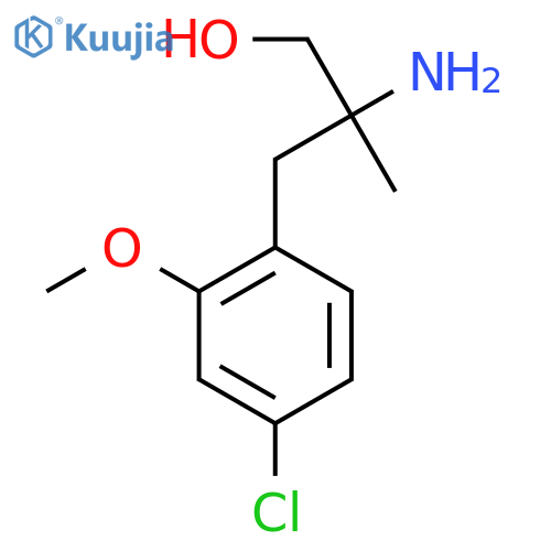 2-amino-3-(4-chloro-2-methoxyphenyl)-2-methylpropan-1-ol structure