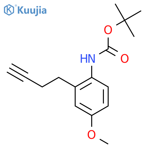 tert-butyl N-2-(but-3-yn-1-yl)-4-methoxyphenylcarbamate structure