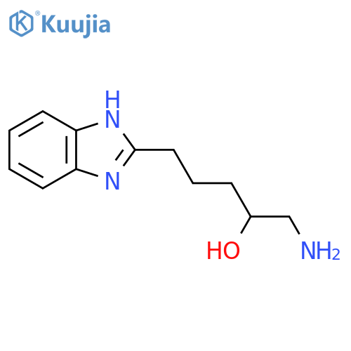 1-amino-5-(1H-1,3-benzodiazol-2-yl)pentan-2-ol structure