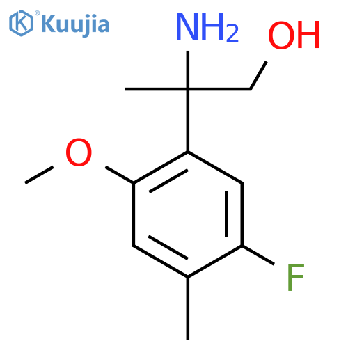 2-amino-2-(5-fluoro-2-methoxy-4-methylphenyl)propan-1-ol structure