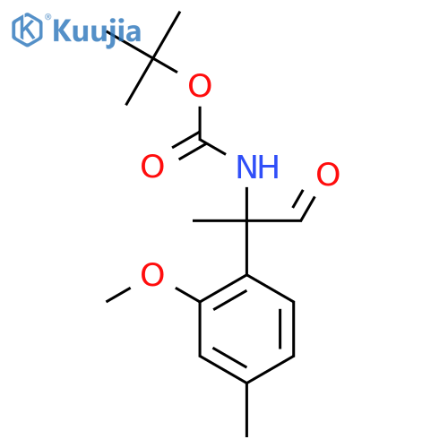 tert-butyl N-2-(2-methoxy-4-methylphenyl)-1-oxopropan-2-ylcarbamate structure