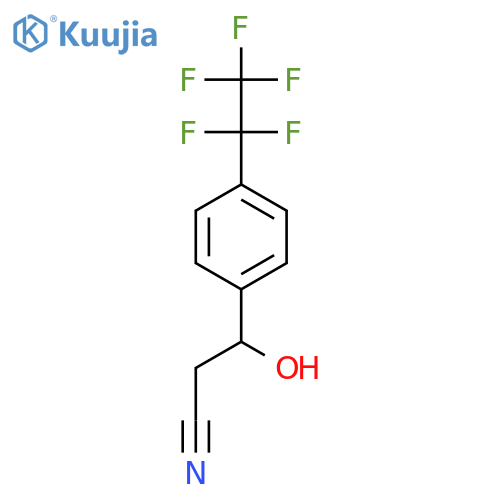 3-hydroxy-3-4-(pentafluoroethyl)phenylpropanenitrile structure
