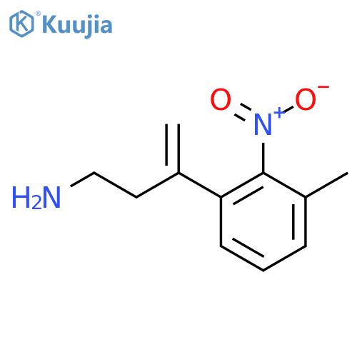 3-(3-Methyl-2-nitrophenyl)but-3-en-1-amine structure