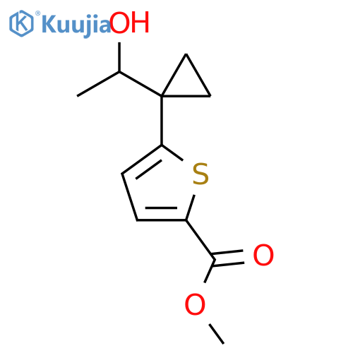 methyl 5-1-(1-hydroxyethyl)cyclopropylthiophene-2-carboxylate structure