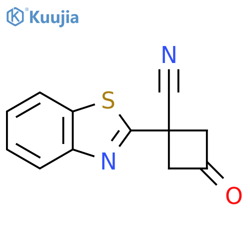 1-(1,3-benzothiazol-2-yl)-3-oxocyclobutane-1-carbonitrile structure