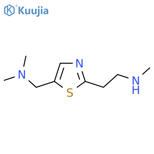 dimethyl({2-2-(methylamino)ethyl-1,3-thiazol-5-yl}methyl)amine structure