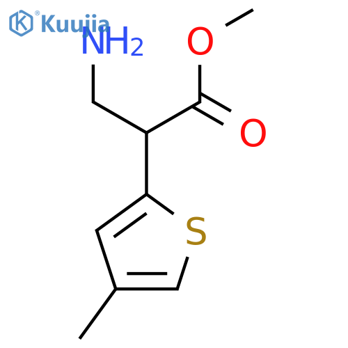methyl 3-amino-2-(4-methylthiophen-2-yl)propanoate structure