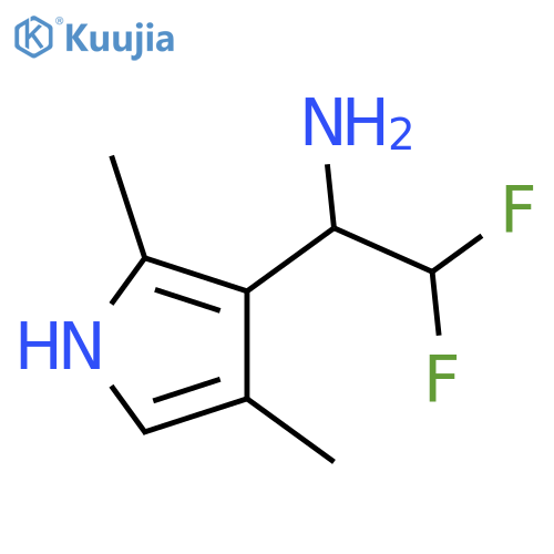 1-(2,4-dimethyl-1H-pyrrol-3-yl)-2,2-difluoroethan-1-amine structure