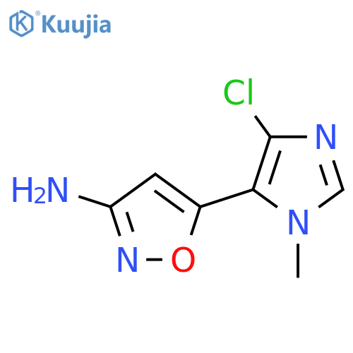 5-(4-chloro-1-methyl-1H-imidazol-5-yl)-1,2-oxazol-3-amine structure