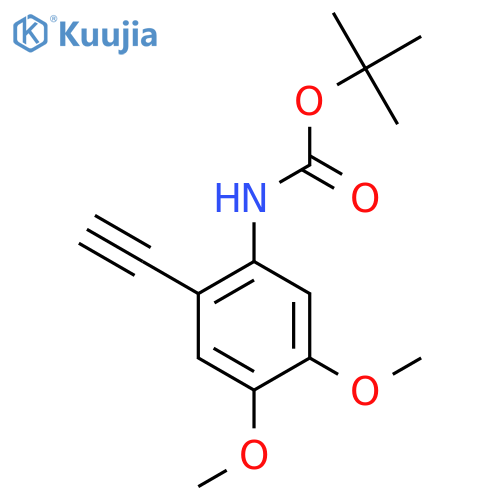 tert-butyl N-(2-ethynyl-4,5-dimethoxyphenyl)carbamate structure