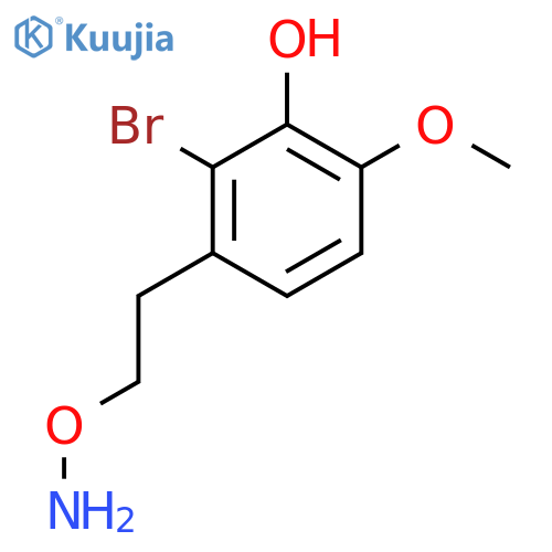 3-2-(aminooxy)ethyl-2-bromo-6-methoxyphenol structure