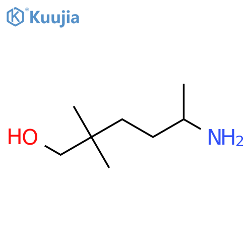 5-amino-2,2-dimethylhexan-1-ol structure