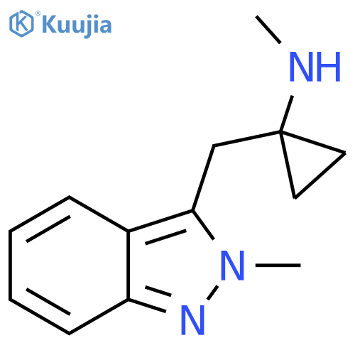 N-methyl-1-(2-methyl-2H-indazol-3-yl)methylcyclopropan-1-amine structure
