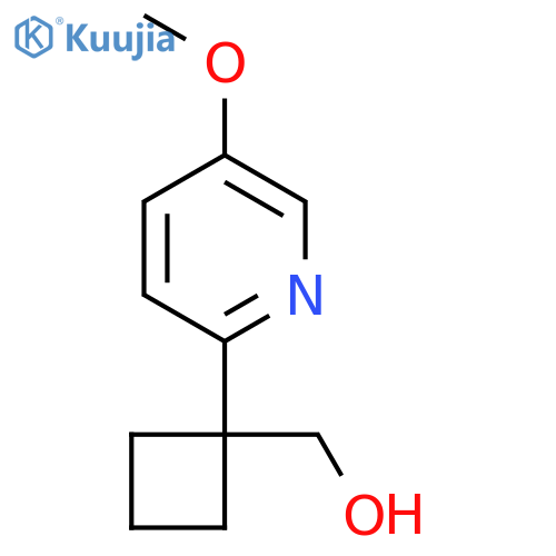 1-(5-methoxypyridin-2-yl)cyclobutylmethanol structure
