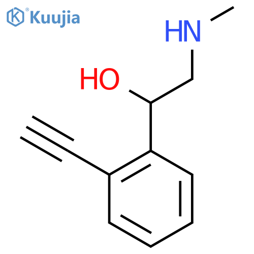 1-(2-ethynylphenyl)-2-(methylamino)ethan-1-ol structure
