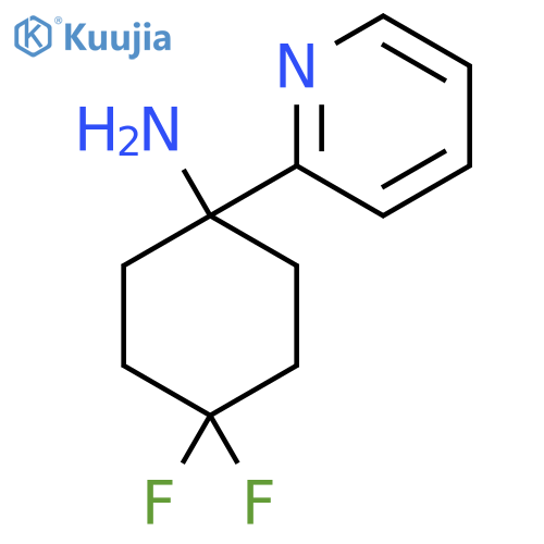 4,4-difluoro-1-(pyridin-2-yl)cyclohexan-1-amine structure