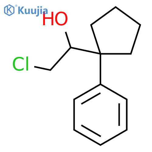 2-chloro-1-(1-phenylcyclopentyl)ethan-1-ol structure