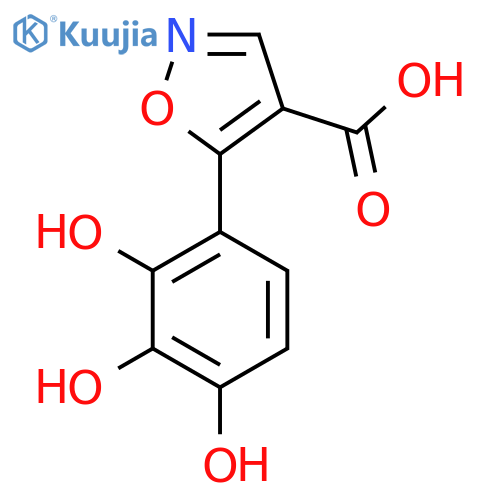 5-(2,3,4-trihydroxyphenyl)-1,2-oxazole-4-carboxylic acid structure