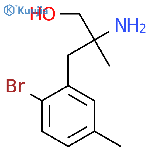 2-amino-3-(2-bromo-5-methylphenyl)-2-methylpropan-1-ol structure