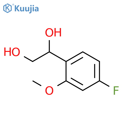 1-(4-fluoro-2-methoxyphenyl)ethane-1,2-diol structure