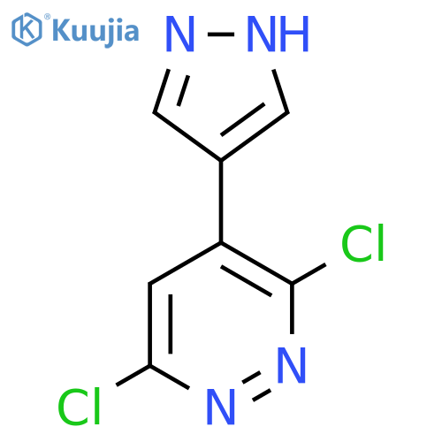 3,6-dichloro-4-(1H-pyrazol-4-yl)pyridazine structure
