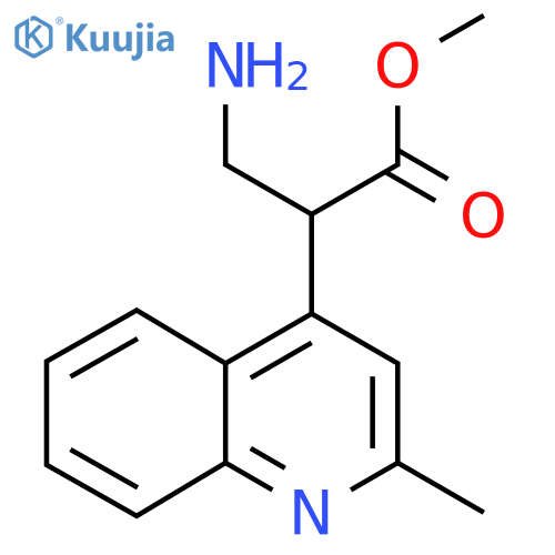methyl 3-amino-2-(2-methylquinolin-4-yl)propanoate structure
