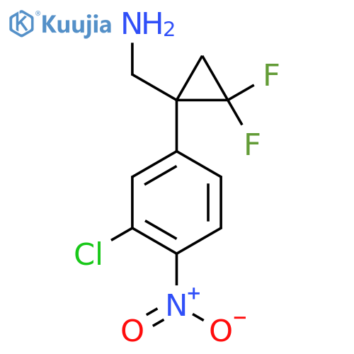 1-(3-chloro-4-nitrophenyl)-2,2-difluorocyclopropylmethanamine structure
