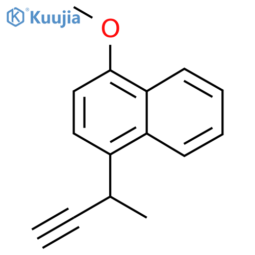 1-(but-3-yn-2-yl)-4-methoxynaphthalene structure