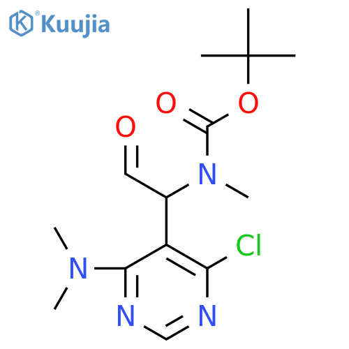 tert-butyl N-{1-4-chloro-6-(dimethylamino)pyrimidin-5-yl-2-oxoethyl}-N-methylcarbamate structure