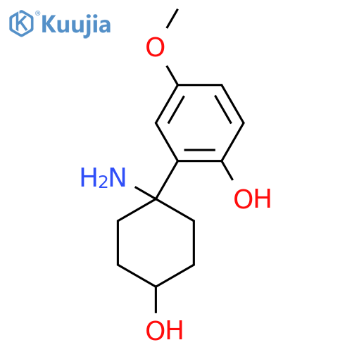 2-(1-amino-4-hydroxycyclohexyl)-4-methoxyphenol structure