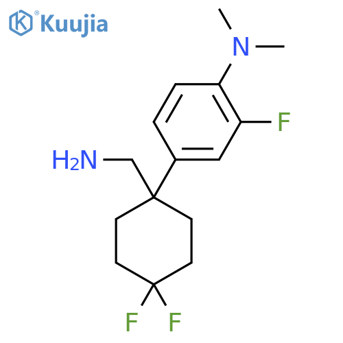 4-1-(aminomethyl)-4,4-difluorocyclohexyl-2-fluoro-N,N-dimethylaniline structure