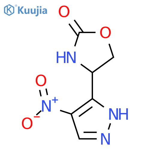 4-(4-nitro-1H-pyrazol-3-yl)-1,3-oxazolidin-2-one structure