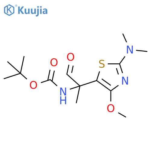 tert-butyl N-{2-2-(dimethylamino)-4-methoxy-1,3-thiazol-5-yl-1-oxopropan-2-yl}carbamate structure