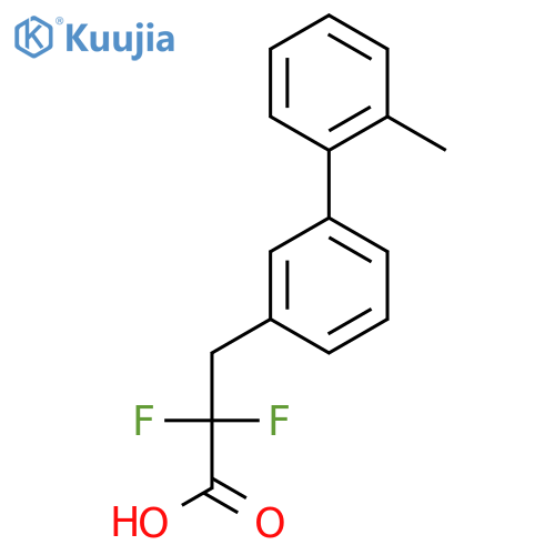 2,2-difluoro-3-3-(2-methylphenyl)phenylpropanoic acid structure